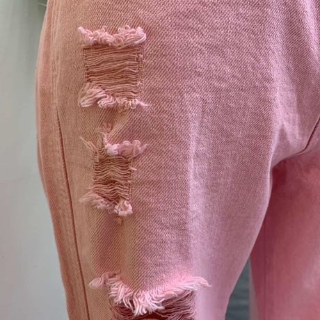 ダメージ加工ストレッチデニム
