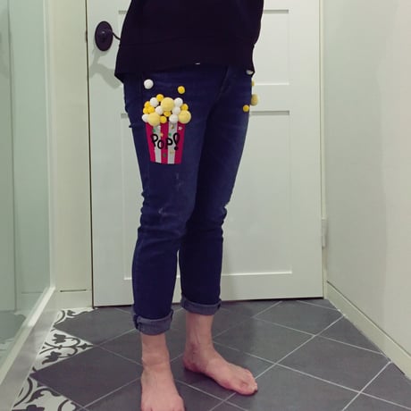 popcornハイウエストデニム