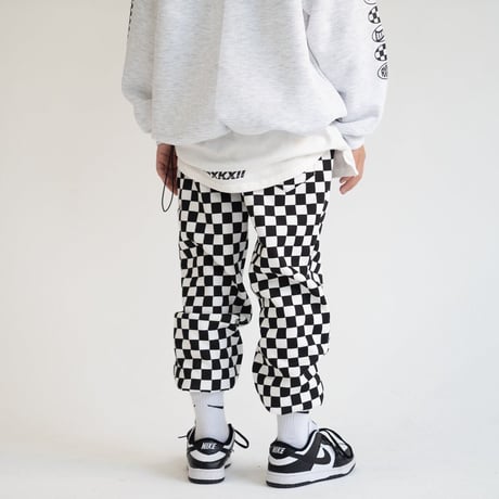 チェッカー柄スェットパンツ