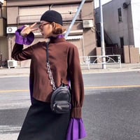 ラム皮ミニリュック風ショルダー