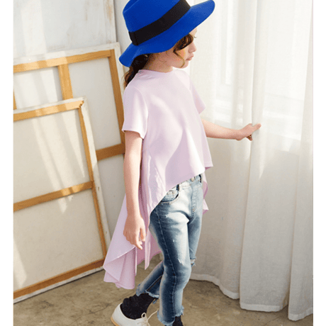 ベールTシャツ パープルピンク☆kids