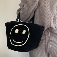 ボアスマイルトートバッグ
