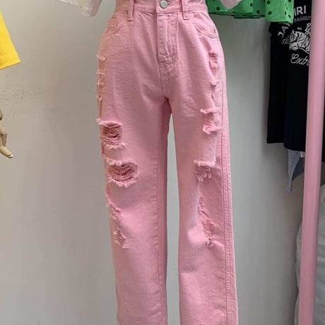 ダメージ加工ストレッチデニム