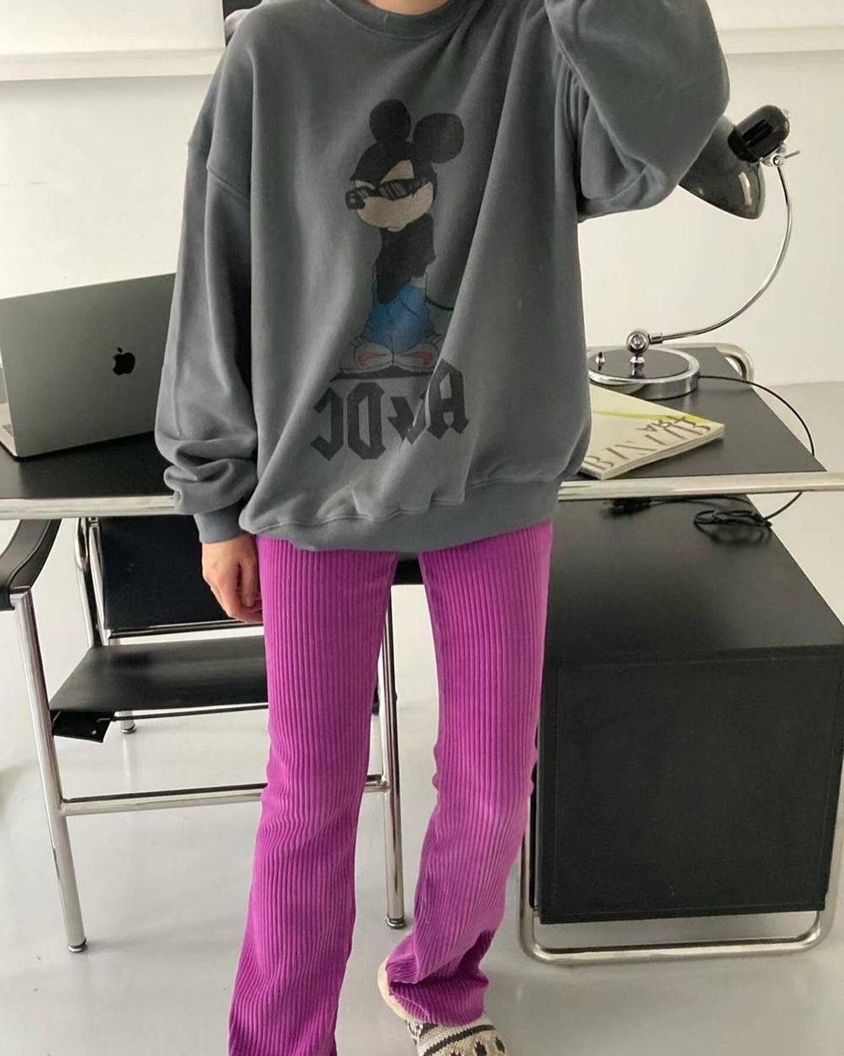 ✅️SOLOV ワッフルパンツ 裾フレア アイボリー サイズ１ SOLOV ワッフルパンツ 裾フレア アイボリー サイズ1