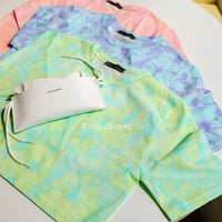 タイダイミニ丈Tシャツ