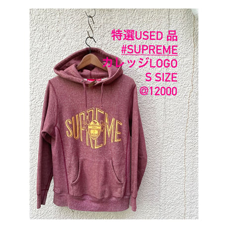 セレクト特選USED品 #SUPREME  カレッジLOGO S SIZE