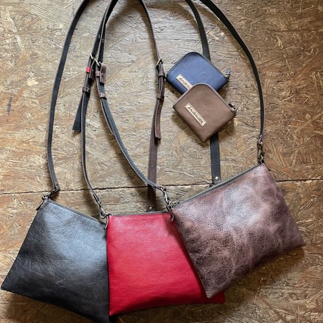 original handmade vintage leather zipper bag