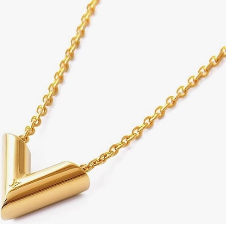 定価93000  LOUIS VUITTON(ルイヴィトン) 4.2  47 female 正規品 ネックレス エセンシャルV チェーン ショップバッグ付き M61083 (ゴールド)
