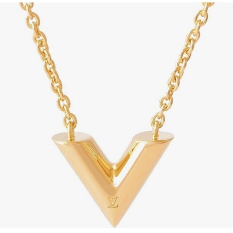定価93000  LOUIS VUITTON(ルイヴィトン) 4.2  47 female 正規品 ネックレス エセンシャルV チェーン ショップバッグ付き M61083 (ゴールド)