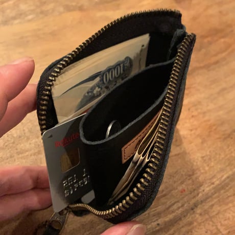 オリジナル上質レザーハンドメイドL ZIP Wallet