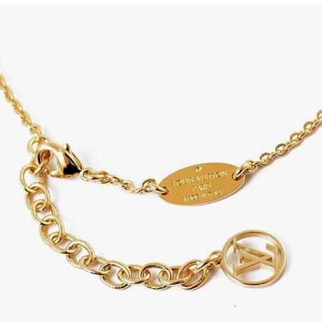 定価93000  LOUIS VUITTON(ルイヴィトン) 4.2  47 female 正規品 ネックレス エセンシャルV チェーン ショップバッグ付き M61083 (ゴールド)