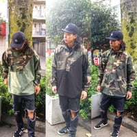 日本製ウェザークロスカモPt×リップストップアノラック