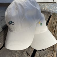 AMCウォッシュドキャップ　ホワイト　bicycle &juice