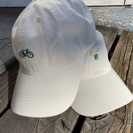 AMCウォッシュドキャップ　ホワイト　bicycle &juice
