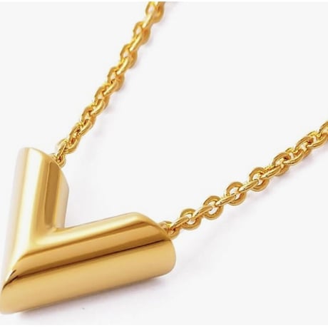 定価93000  LOUIS VUITTON(ルイヴィトン) 4.2  47 female 正規品 ネックレス エセンシャルV チェーン ショップバッグ付き M61083 (ゴールド)