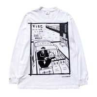 BIG WHEEL long sleeve Tee -WHITE-