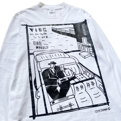 BIG WHEEL long sleeve Tee -WHITE-