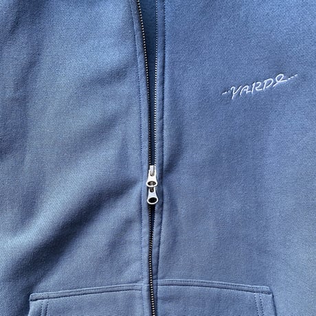 STITCH LOGO ZIP HOODIE -ICE BLUE-