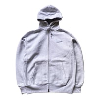 STITCH LOGO ZIP HOODIE -ASH-