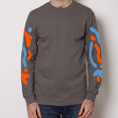 "BOUNCE" L/S T-SHIRT (ASH GRAY)