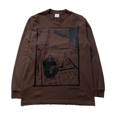 BIG WHEEL long sleeve Tee  -BROWN-