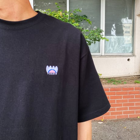 [ YARDO ㍎ ]  蓮一輪咲 T-SHIRT ( Lotus T-shirt)  - BLACK-