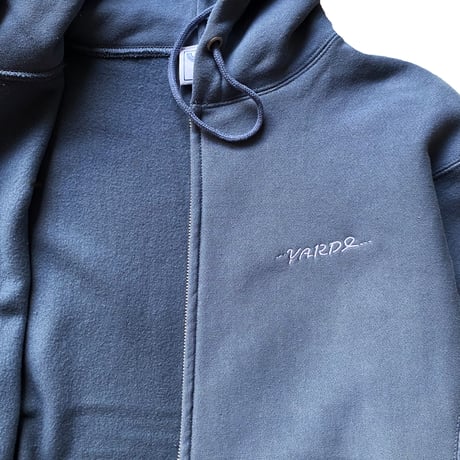 STITCH LOGO ZIP HOODIE -ICE BLUE-