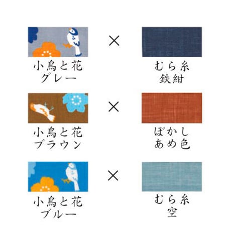 おぐら・中（小鳥と花）