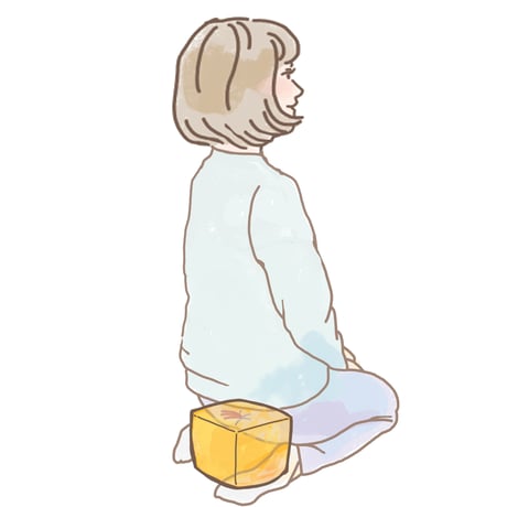サイコロ枕・大（桜ちらし）