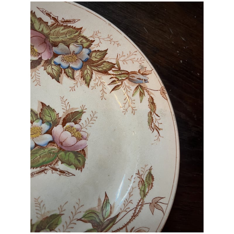 美品　フランス　アンティーク　ショワジールロワ　淡い絵付けのデザートプレート　c フランスアンティーク・ショワジー・ル・ロワ デザートプレート 絵皿
