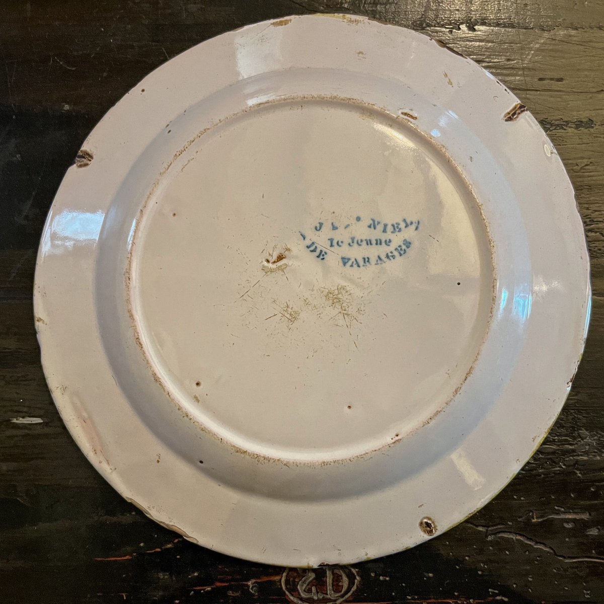 MOUSTIERS VARAGES・ファイアンス黄色い花の皿Φ22cm | BOLT anti