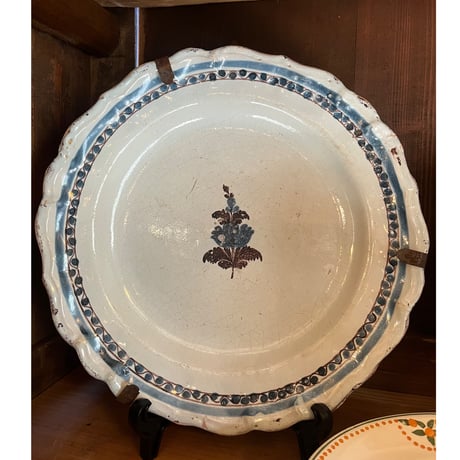 Cul Noir大皿・18世紀Φ30cm