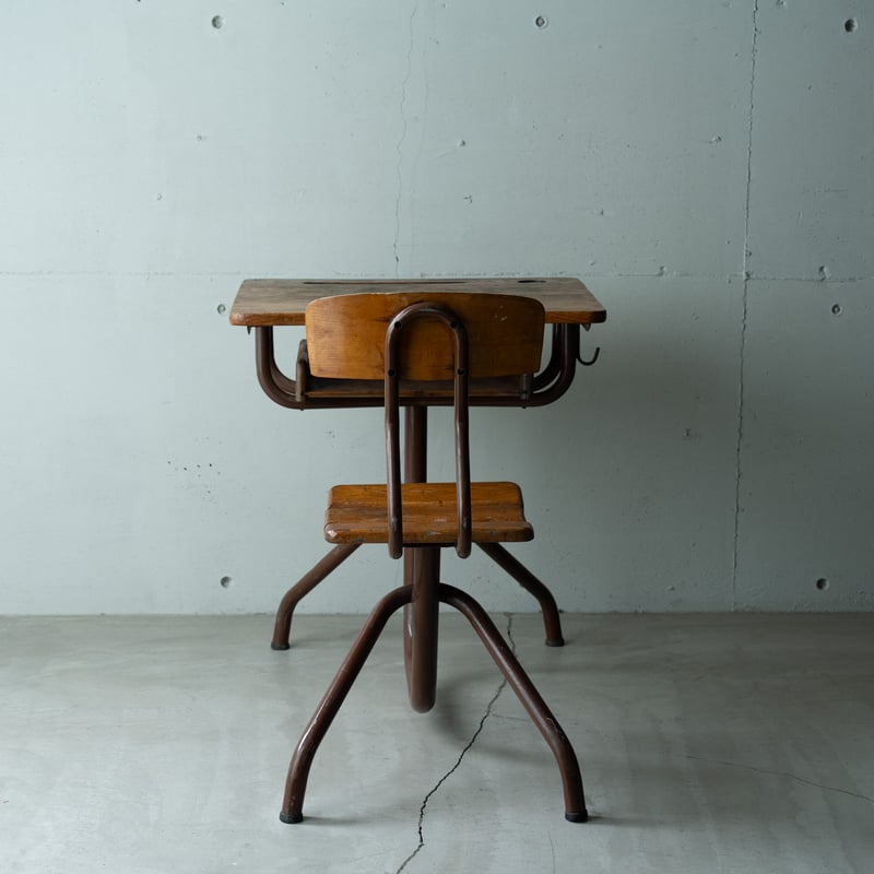 FRANCE 1920 スクールデスクとチェアー | BOLT antique &brocan