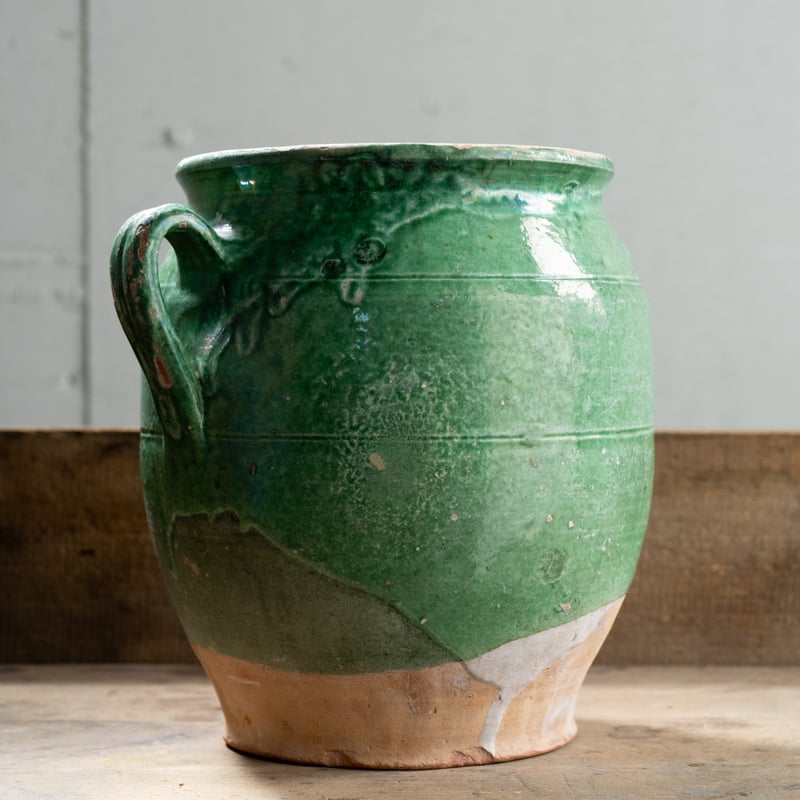 緑釉のコンフィポット・ゴッホのひまわり | BOLT antique &brocante＋de