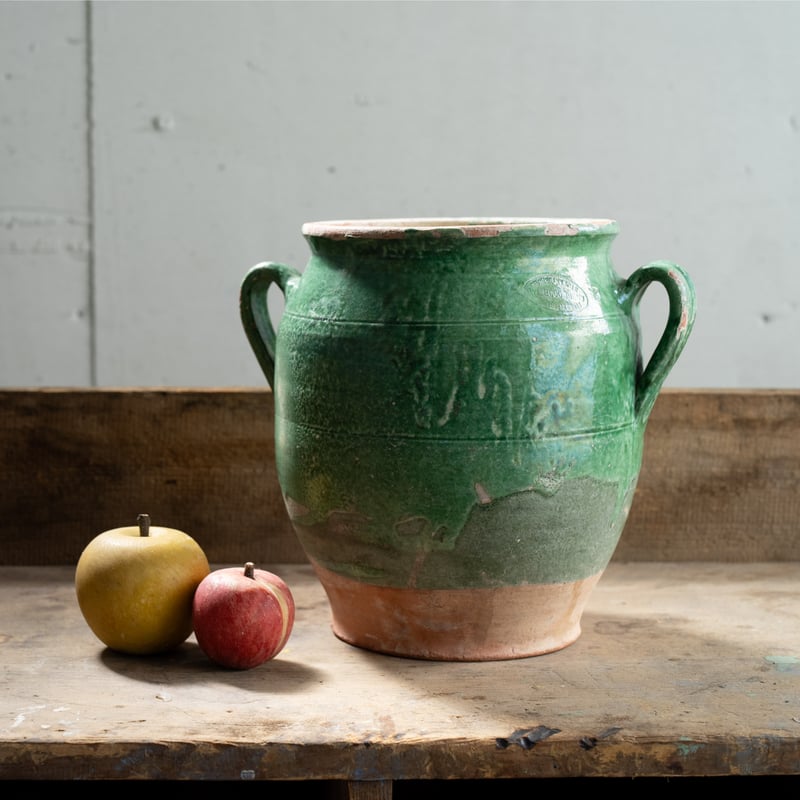 緑釉のコンフィポット・ゴッホのひまわり | BOLT antique &brocante＋de