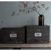 19世紀・ハーブ薬局の保存と運搬用の木箱・No16
