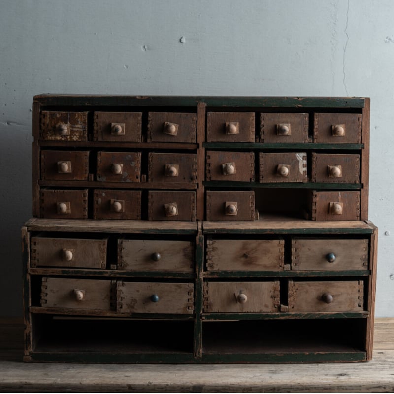 25杯引き出し 靴職人アトリエ アンティーク