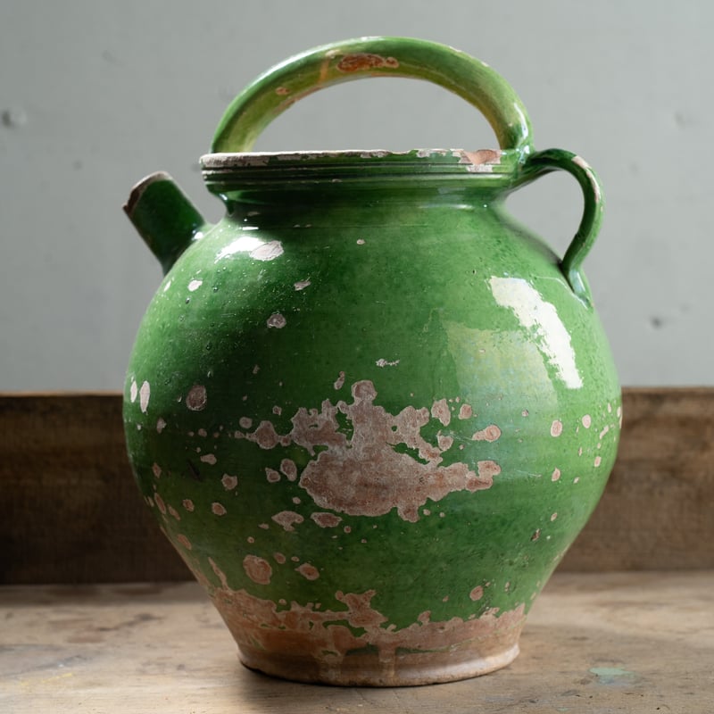 緑釉コンフィポット/水差し/H32.5cm | BOLT antique &brocante＋