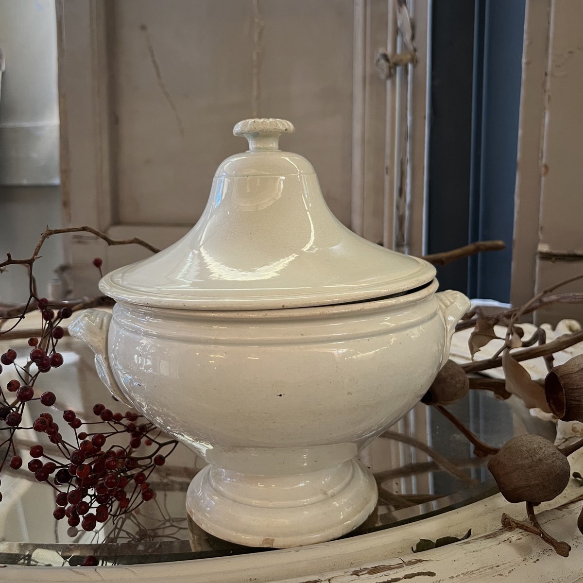 フランスアンティーク　ETAIN95% スーピエール　19世紀 フランスアンティーク 白いスーピエール 3 | フランス