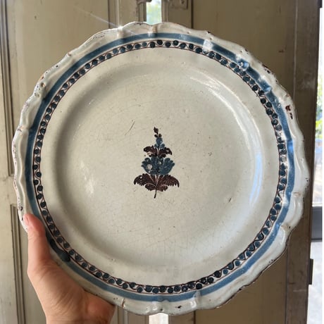 Cul Noir大皿・18世紀Φ30cm