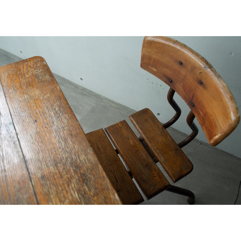 FRANCE 1920 スクールデスクとチェアー | BOLT antique &brocan