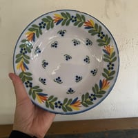K.G.Lunéville Φ20.5cm 手描きの絵付け皿・ファイアンス