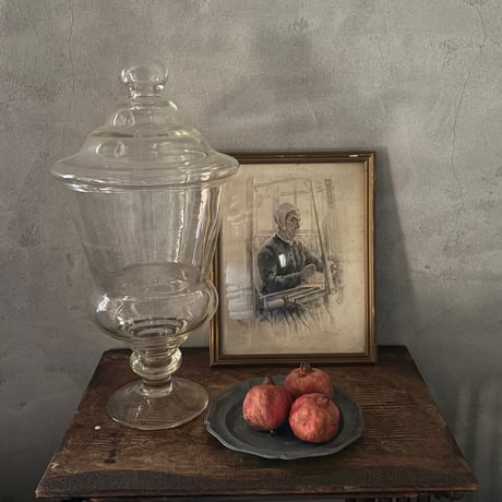 France Antique 小さな村のパティスリーの特大ボンボニエール