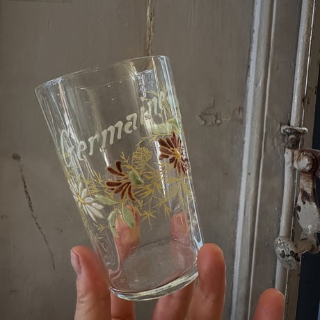 フランス　アンティーク　スズランカラフ 　ミニグラス　ガラストレイ アンティーク リキュール カラフ・グラス セット スズラン フランス