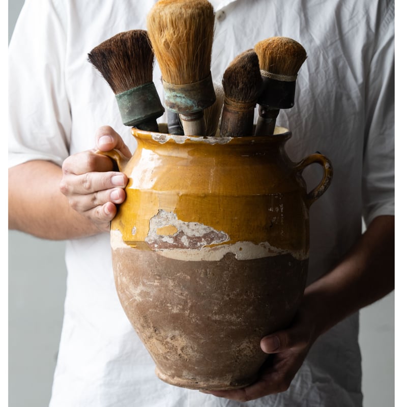 黄釉のコンフィポット・ゴッホのひまわり/H26.5cm | BOLT