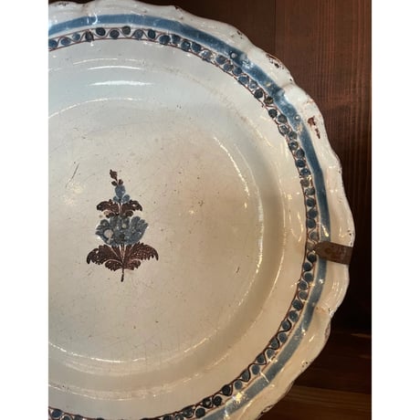 Cul Noir大皿・18世紀Φ30cm