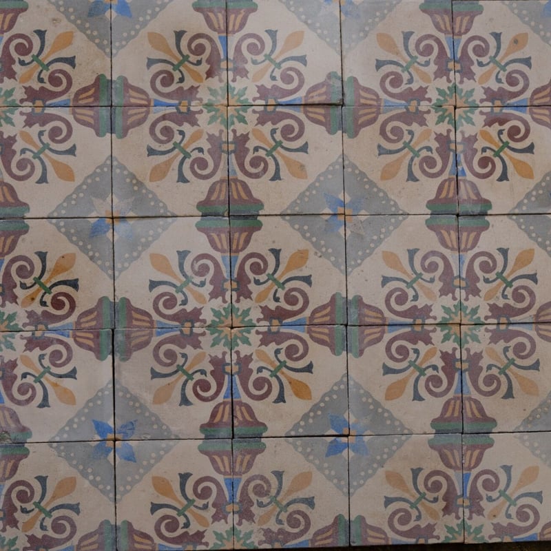 アンティークタイル２枚 アンティークタイル・カップ・1pc | BOLT antique