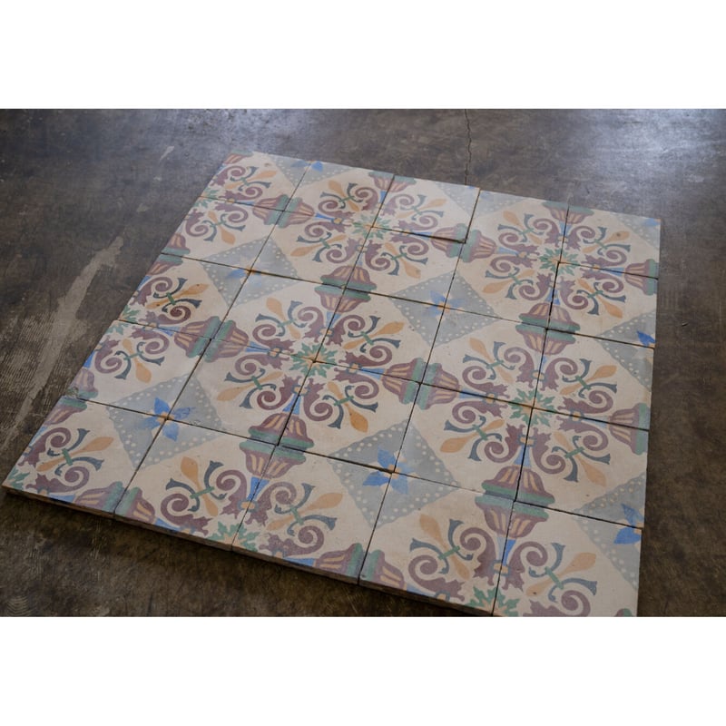 アンティークタイル２枚 アンティークタイル・カップ・1pc | BOLT antique