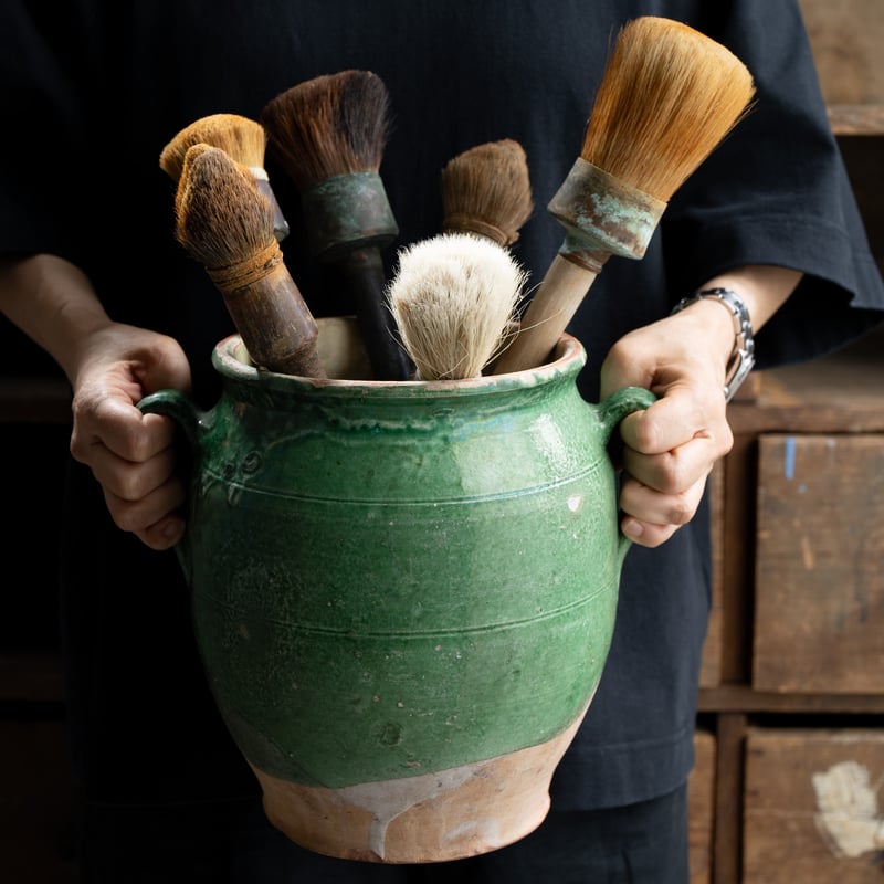 緑釉のコンフィポット・ゴッホのひまわり | BOLT antique &brocante＋de