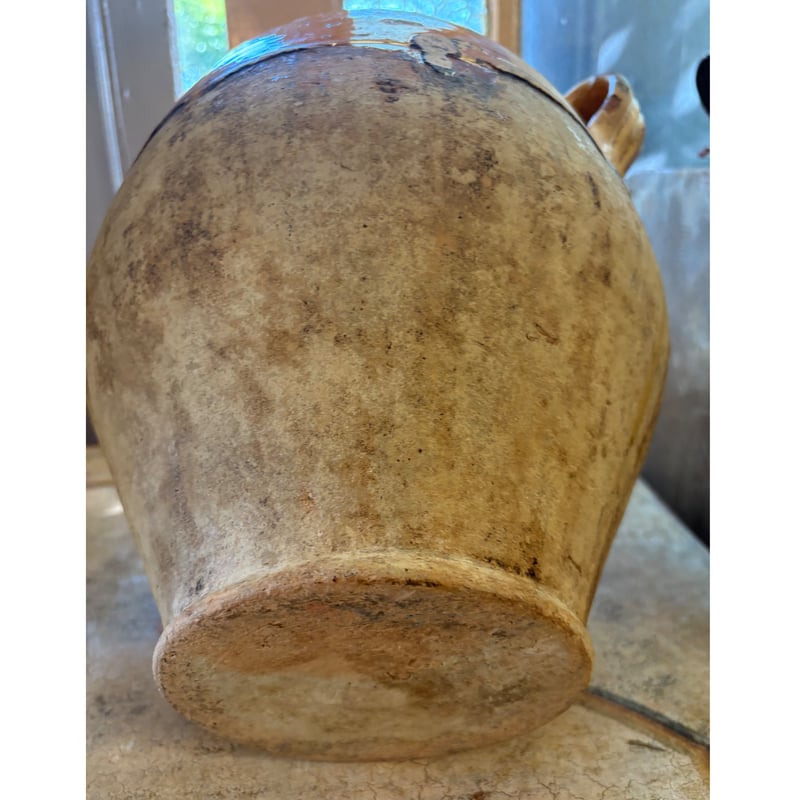 大きな黄釉のコンフィポット・ゴッホのひまわりH31cm | BOLT antique